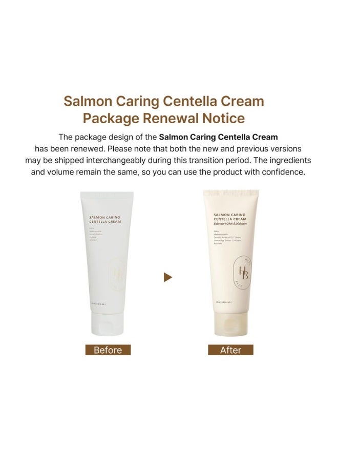 HEVEBLUE Salmon Caring Centella Cream - Salmon PDRN, Salmon Egg Extract, Centella, Madecassoside, Improve Skin Moisture Loss, Restore and Rejuvenate, Low Irritation, Korean Skincare, Valentine Gift - Image 2